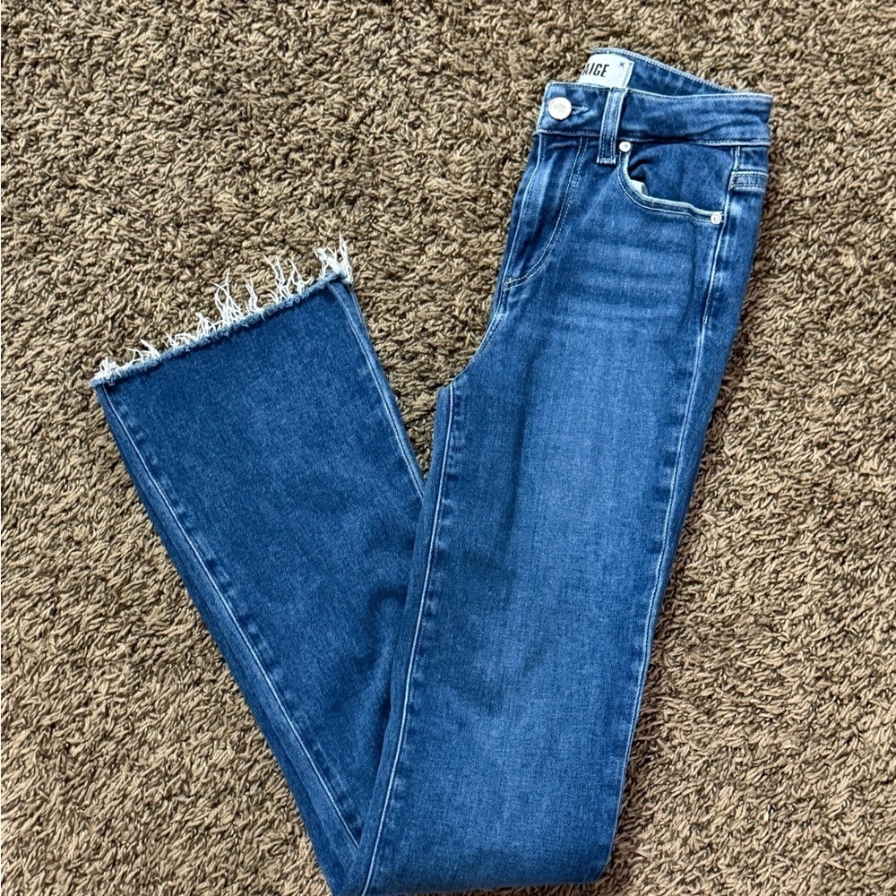 PAIGE Classic Blue Straight Leg Jeans